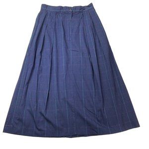 Women's Size 12 Multicolor Plaid Cotton Unlined A-Line Maxi Skirt